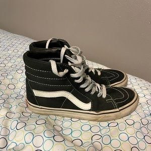 Black High Top Worn Vans